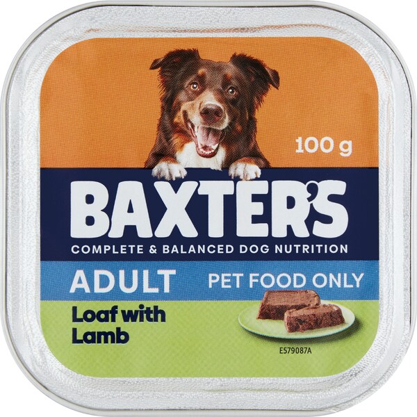 Baxter's Adult Wet Dog Food Loaf Tray Lamb 100g