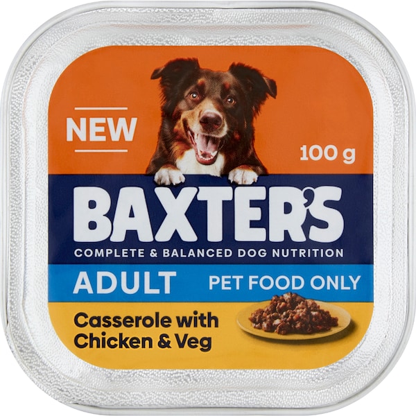 Baxter's Adult Wet Dog Food Tray Chicken & Vegetables 100g