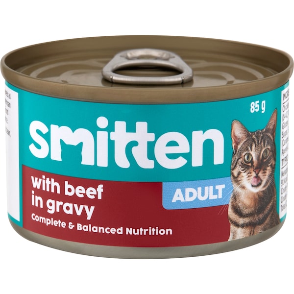 Smitten Adult Cat Food Beef In Gravy 85g