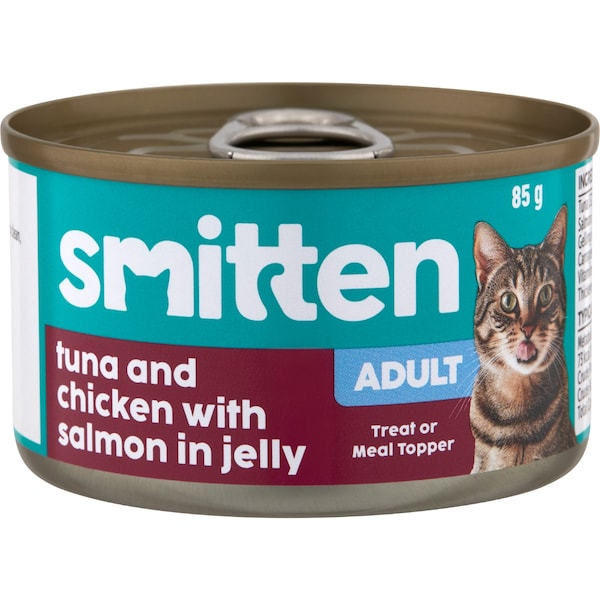 Smitten Adult Cat Food Tuna & Chicken With Salmon In Jelly 85g