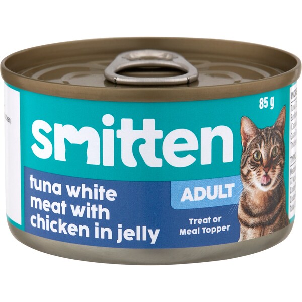 Smitten Adult Cat Food Tuna White Meat With Chicken In Jelly 85g