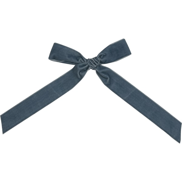 Christmas Clip On Fabric Ribbons Blue 5 pack