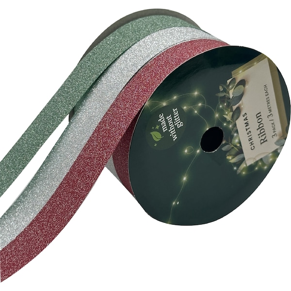 Christmas Traditional Ribbon 3 pack