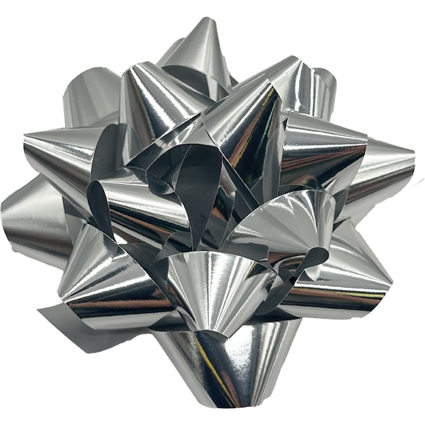 Christmas Giant Bow Silver each