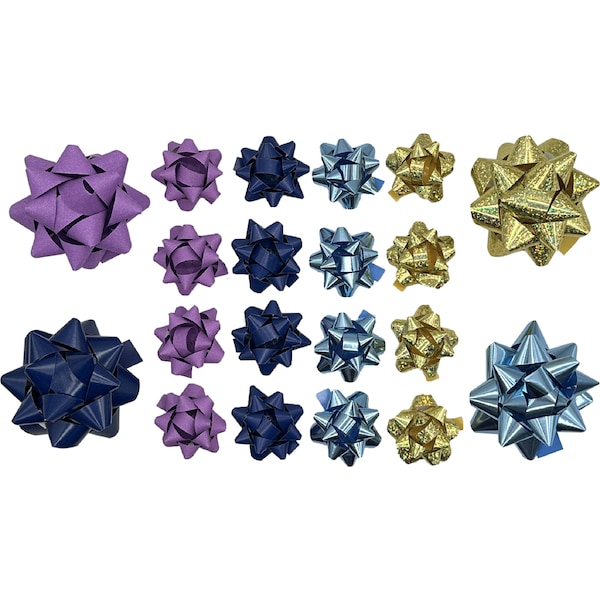 Christmas Present Bows Colour 20 pack