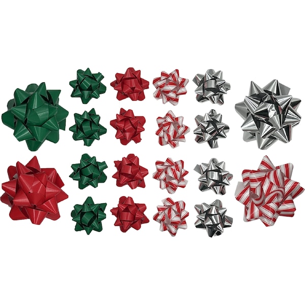 Christmas Present Bows Traditional 20 pack