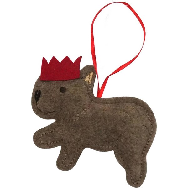Christmas Natural Felt Wombat each