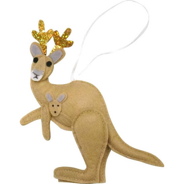 Christmas Natural Felt Kangaroo each