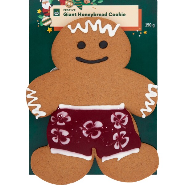 Woolworths Christmas Festive Giant Honeybread Cookie 150g