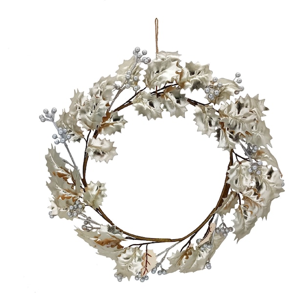 Christmas Traditional Wreath Gold each