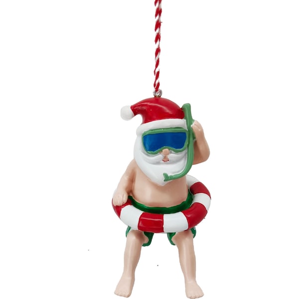 Christmas Traditonal Swimming Santa each