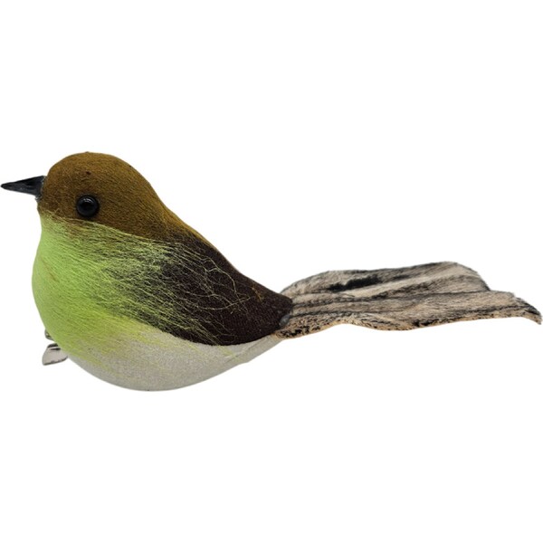 Christmas Natural Clip On Bird Green Decoration each