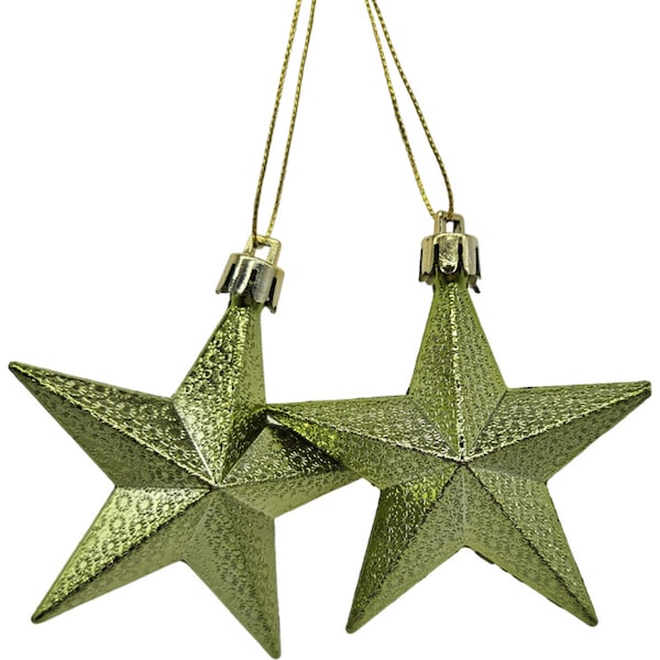 Christmas Natural Star Green 2 pack