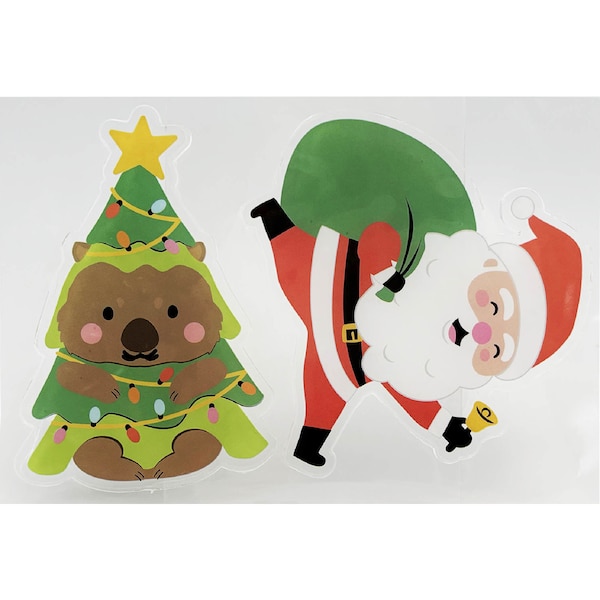 Christmas Gel Cling Santa each