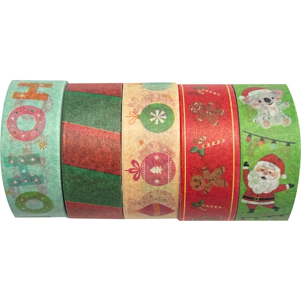 Christmas Paper Tape 5 pack