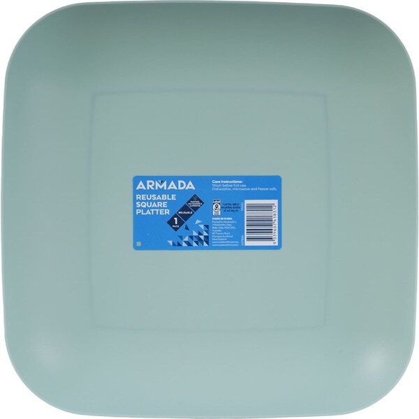 Armada Reusable Large Square Platter Assorted each