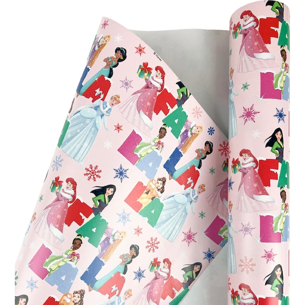 Disney Christmas Licensed Gift Wrap 4m Princess each