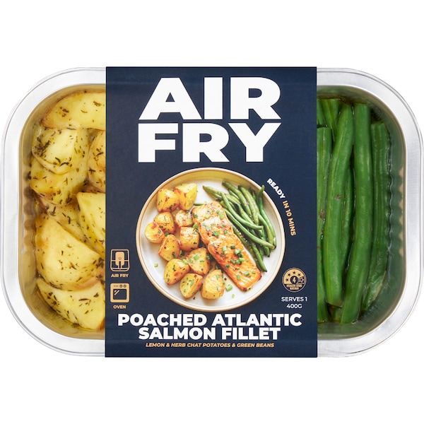 Fast Fuel Air Fry Poached Atlantic Salmon Fillet 400g