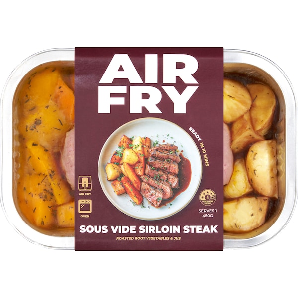 Fast Fuel Air Fry Sous Vide Sirloin Steak 450g
