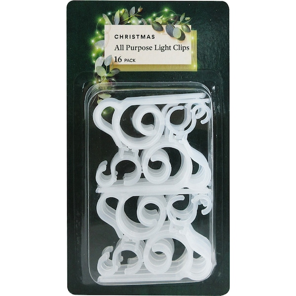 Christmas All Purpose Light Clips 16 pack