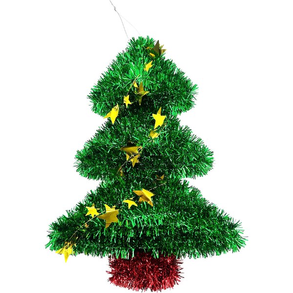 Christmas Tinsel Sign Tree Decoration each