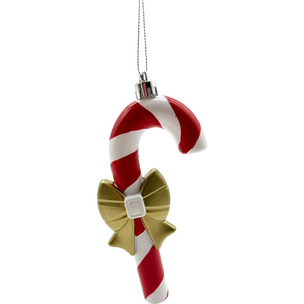 Christmas Traditional Candy Cane Gold Decoration 2 pack
