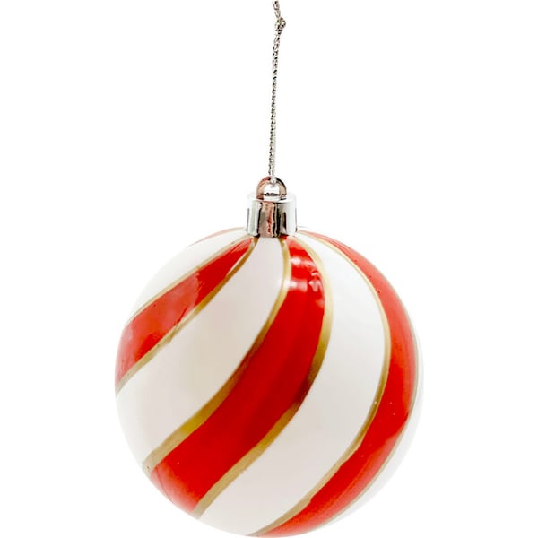Christmas Traditional Bauble Stripe 2 pack