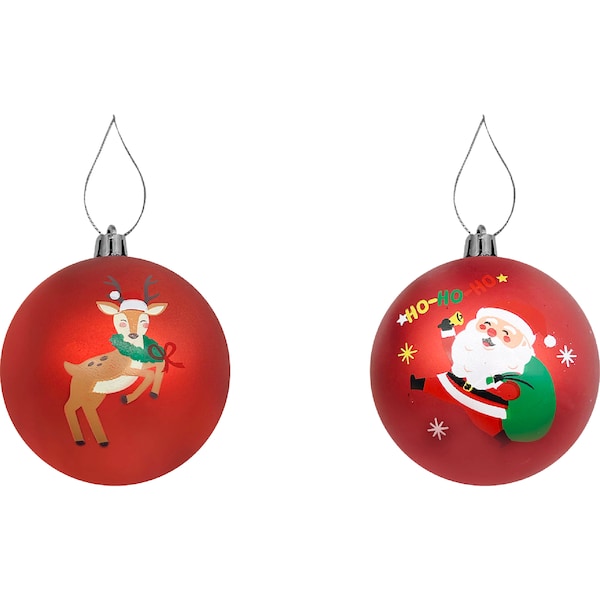 Christmas Traditional Bauble Print 2 pack