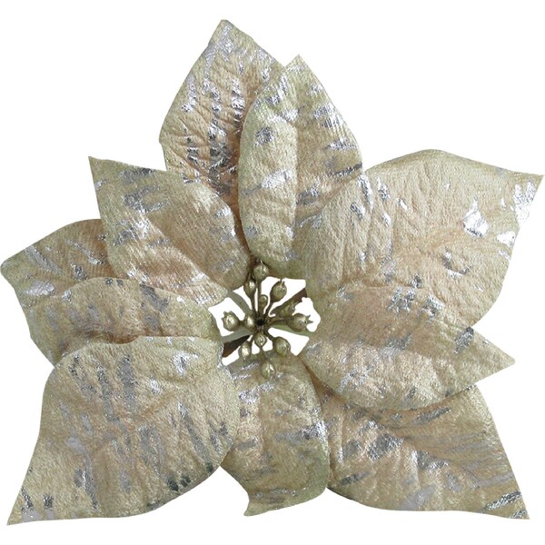 Christmas Natural Clip on Flower Champagne each