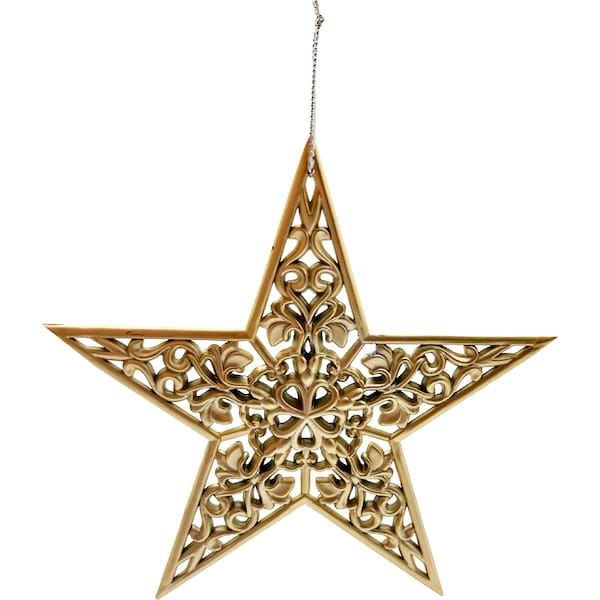 Christmas Natural Gold Star 3 pack