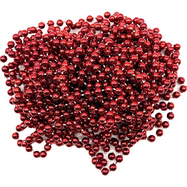 Christmas Beaded Garland 8m Red each