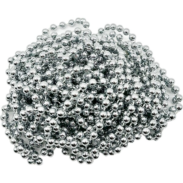 Christmas Beaded Garland 8m Silver each