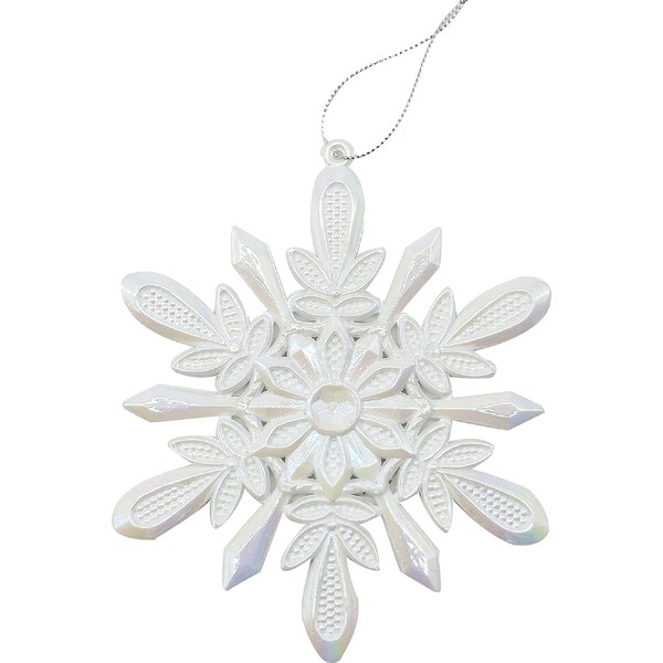 Christmas Dreamland Iridescent Snowflake White 2 pack