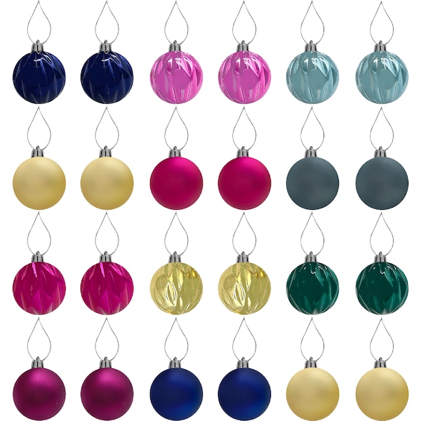 Christmas Desire Bauble Mix 35mm 24 pack