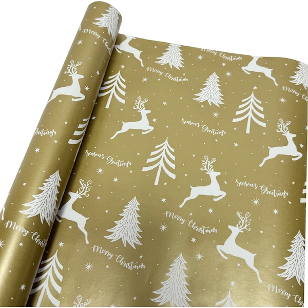 Christmas Wrapping Paper 5m Gold each