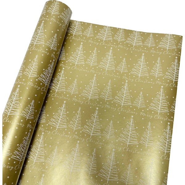 Christmas Wrapping Paper 70cm x 12m Gold each