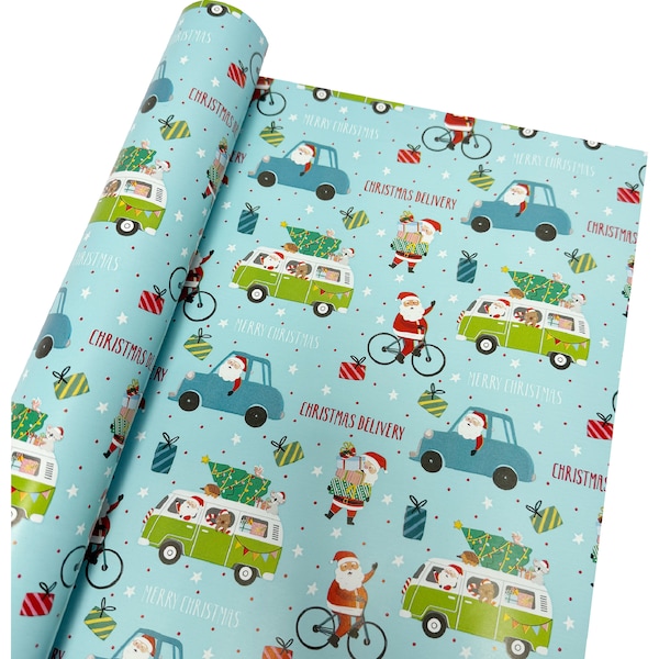 Christmas Wrapping Paper 70cm x 12m Blue each