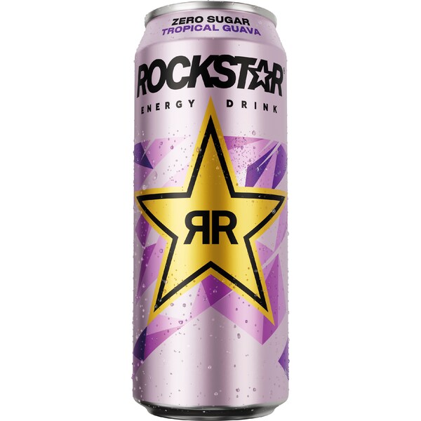 Rockstar Energy Drink Zero Sugar Tropical Guava Can 500mL