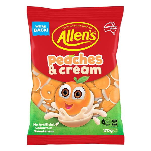 Allen's Peaches & Cream 170g