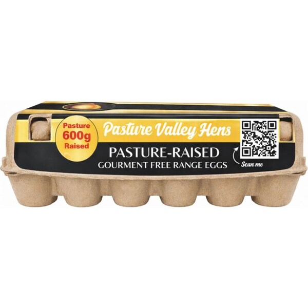 Pasture Valley Hens 12 Free Range Eggs 600g