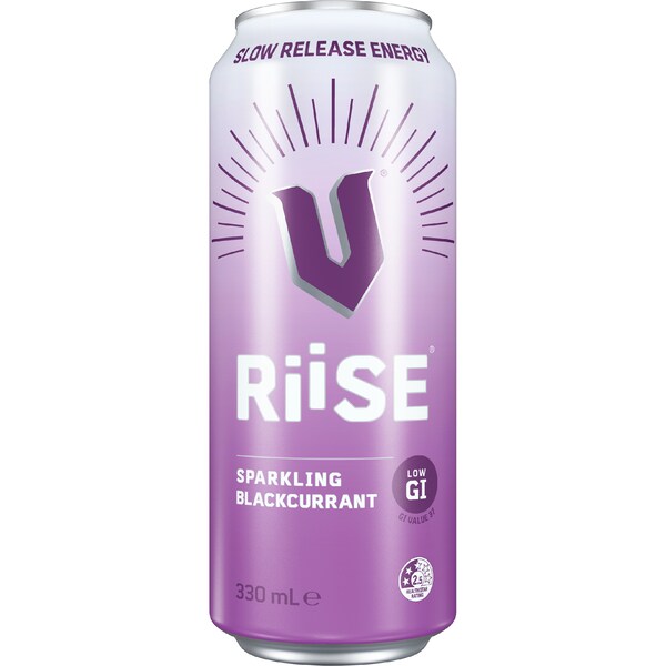 V Energy Riise Sparkling Drink Blackcurrant 330mL