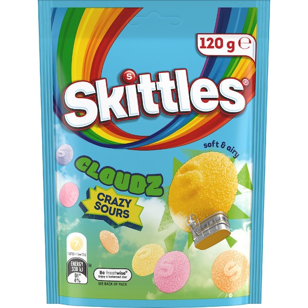 Skittles Cloudz Sours Lolly 120g