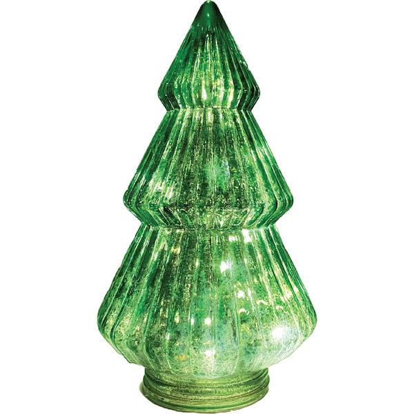 Mirabella Light-up Glass Tree Green each
