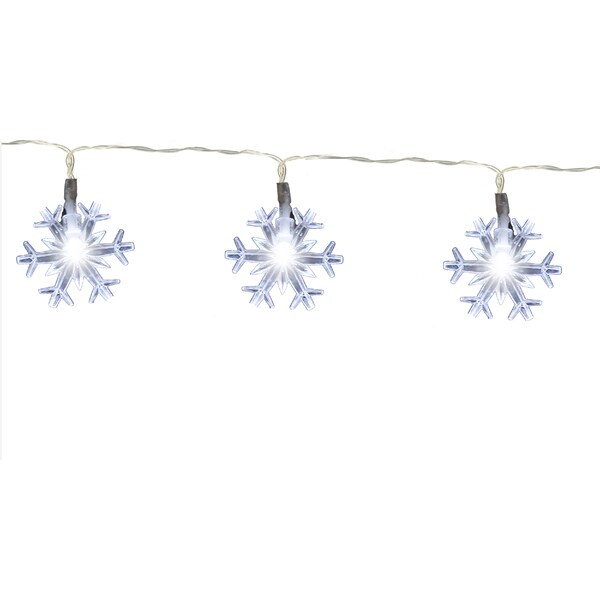 Mirabella Solar Snowflake String Lights 30 pack