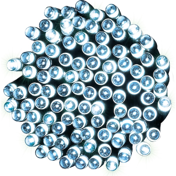 Christmas Solar LED Fairy Lights Cool White 500 pack