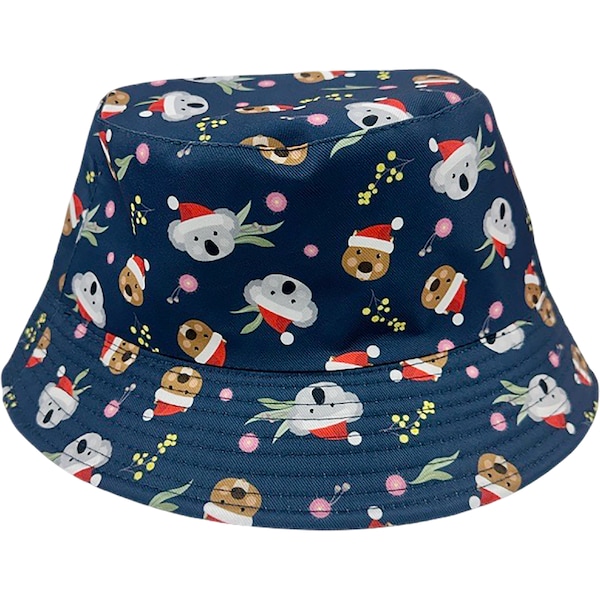 Christmas Bucket Hat Adult Blue each