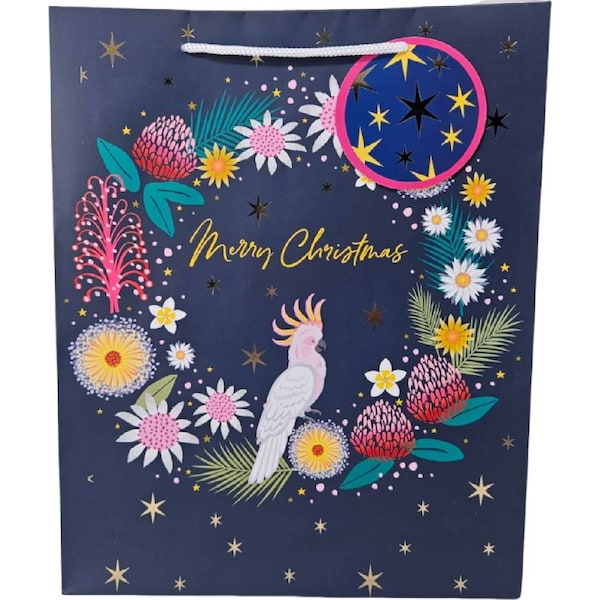 Christmas Gift Bag Blue Large each