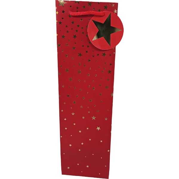 Christmas Bottle Gift Bag Red each