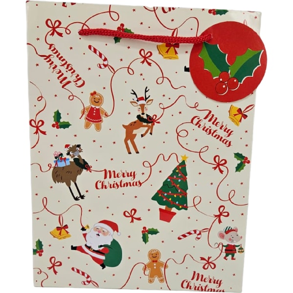 Christmas Gift Bag Character Medium each