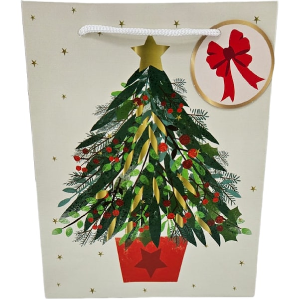 Christmas Gift Bag Tree Medium each